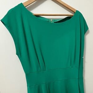 Pockets! Green and Navy dress